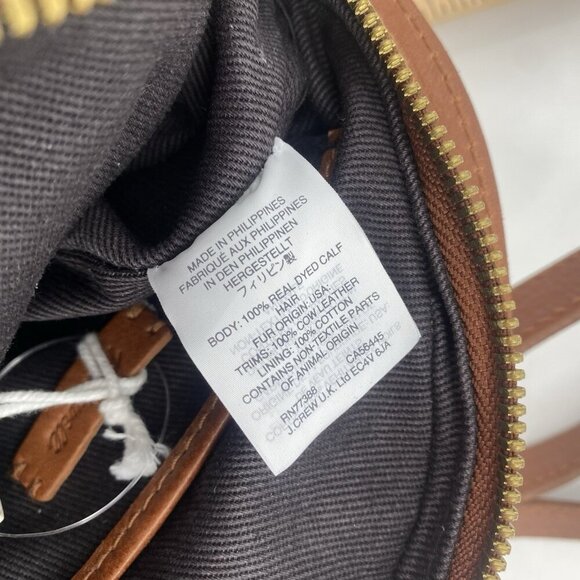 Madewell The Simple Circle Crossbody Bag Handbag Purse With Calf Hair NWT - Picture 14 of 15